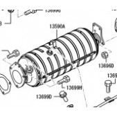 Mitsubishi Canter MK668298 Diesel Particulate Filter / Diffuser Schematic Drawing