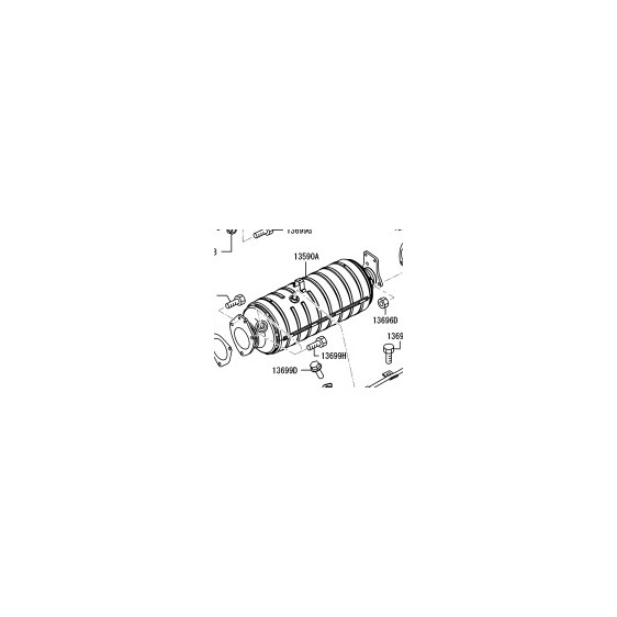 Mitsubishi Canter MK668298 Diesel Particulate Filter / Diffuser Schematic Drawing