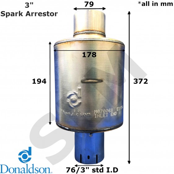 Donaldson Spark Arrestor 3" / 76mm M070068